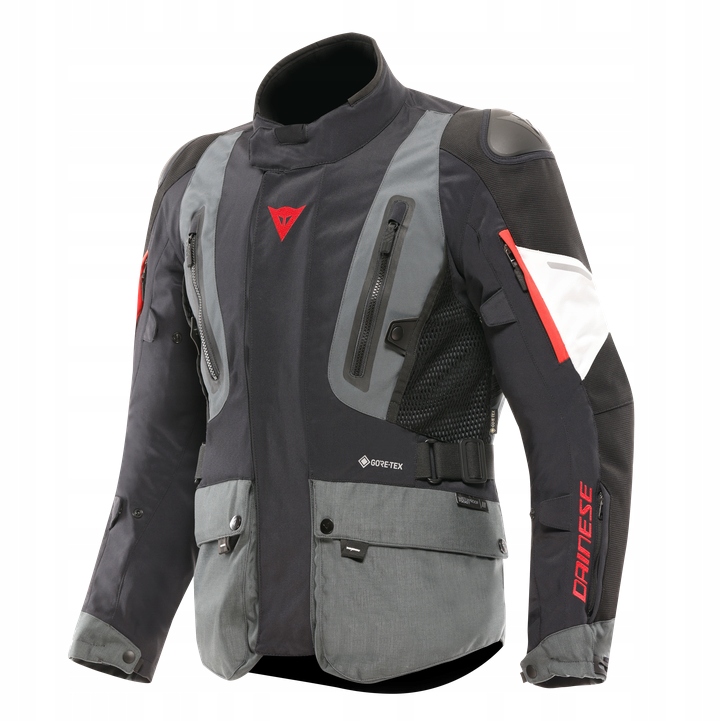 Motocyklová bunda Dainese Carve Master 4 Gore-Tex Čierna/Šedá/Červená 46