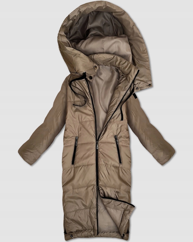 Dlouhá Bunda B8509 Béžová L (40)