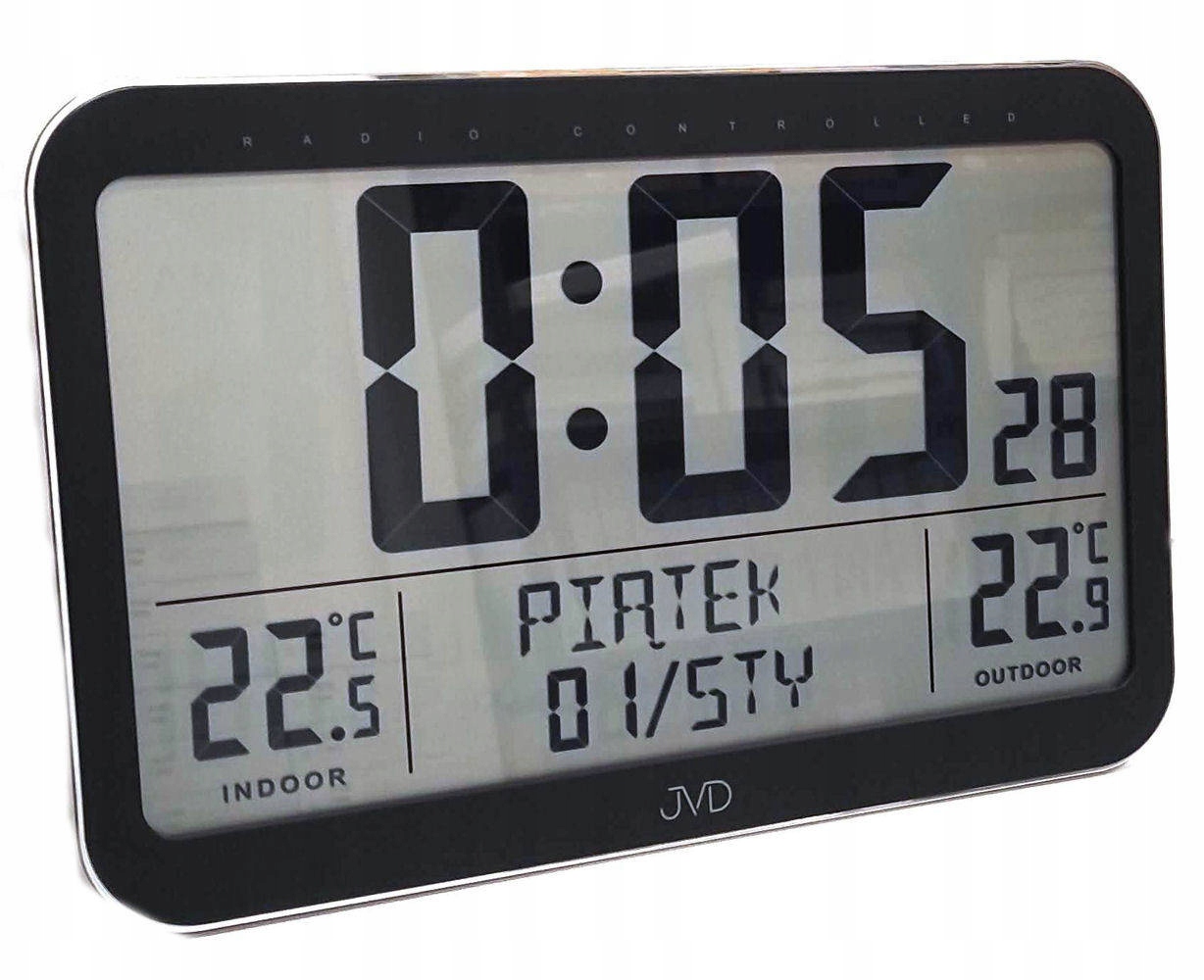 Veľký LCD Budík RB938 Dni V Týždni V Poľštine