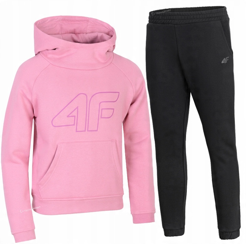 

4F Dziewczęcy Dres Komplet Bluza Spodnie 140