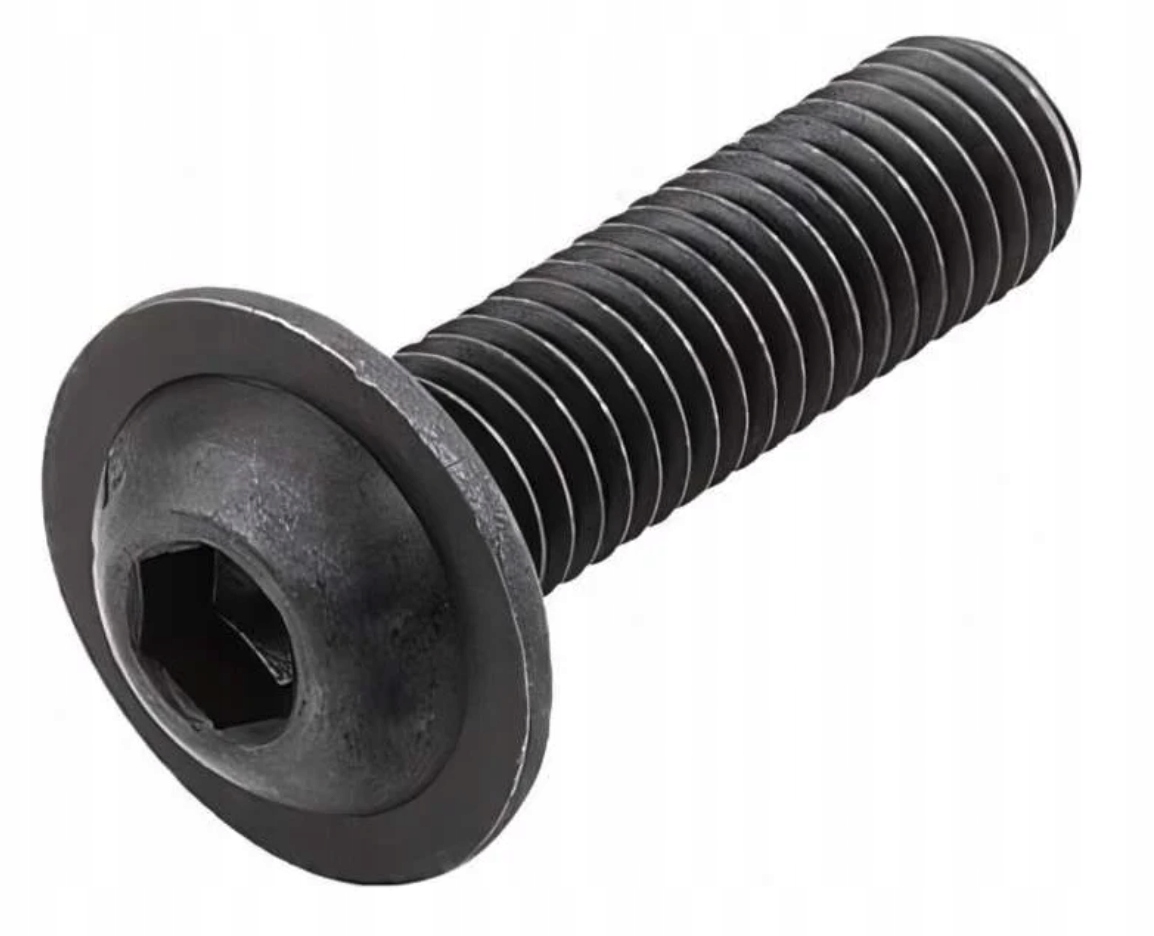 Śruba M5x20 mm z łbem wypukłym 10,9 Iso 7380-2 ocynk czarny Argip 500 szt.