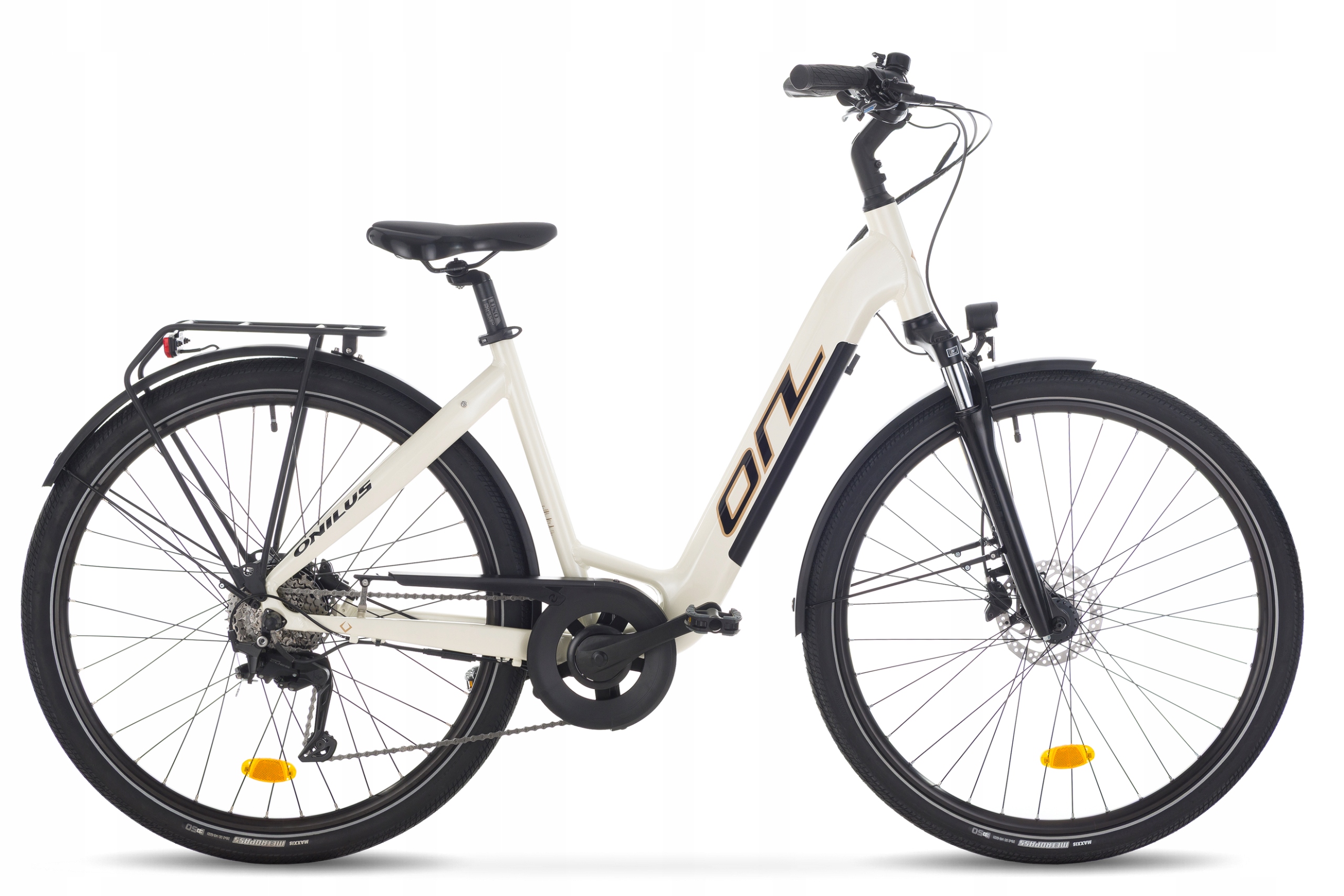 Rower elektryczny miejski 19" Eonride 1 Onilus ecru 120 km 25km/h 504Wh