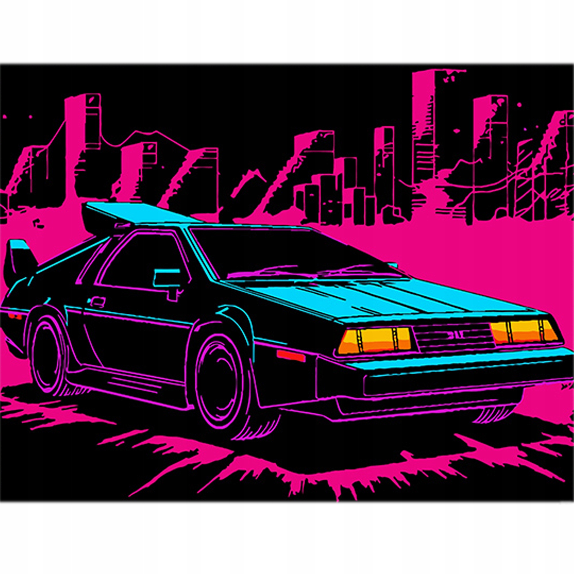 malování podle čísel Na Černém Pozadí, Auto Cyberpunk 40x50 dárek