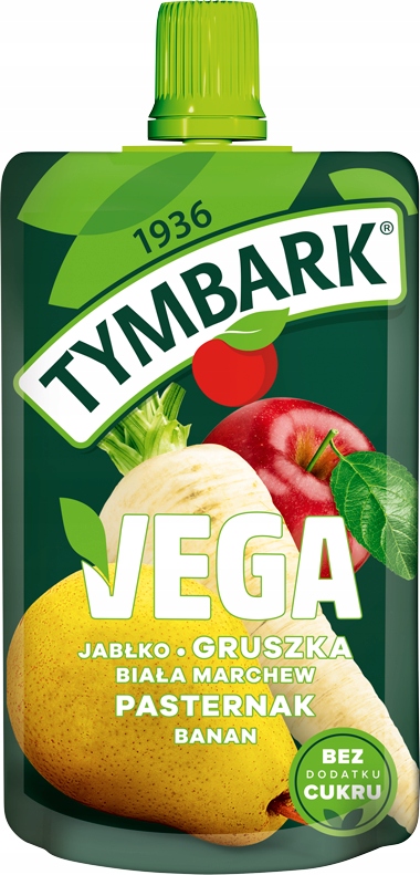 Mus warzywa owoce Tymbark Vega gruszka marchew pasternak banan 12x 100g EAN (GTIN) 5900334141453
