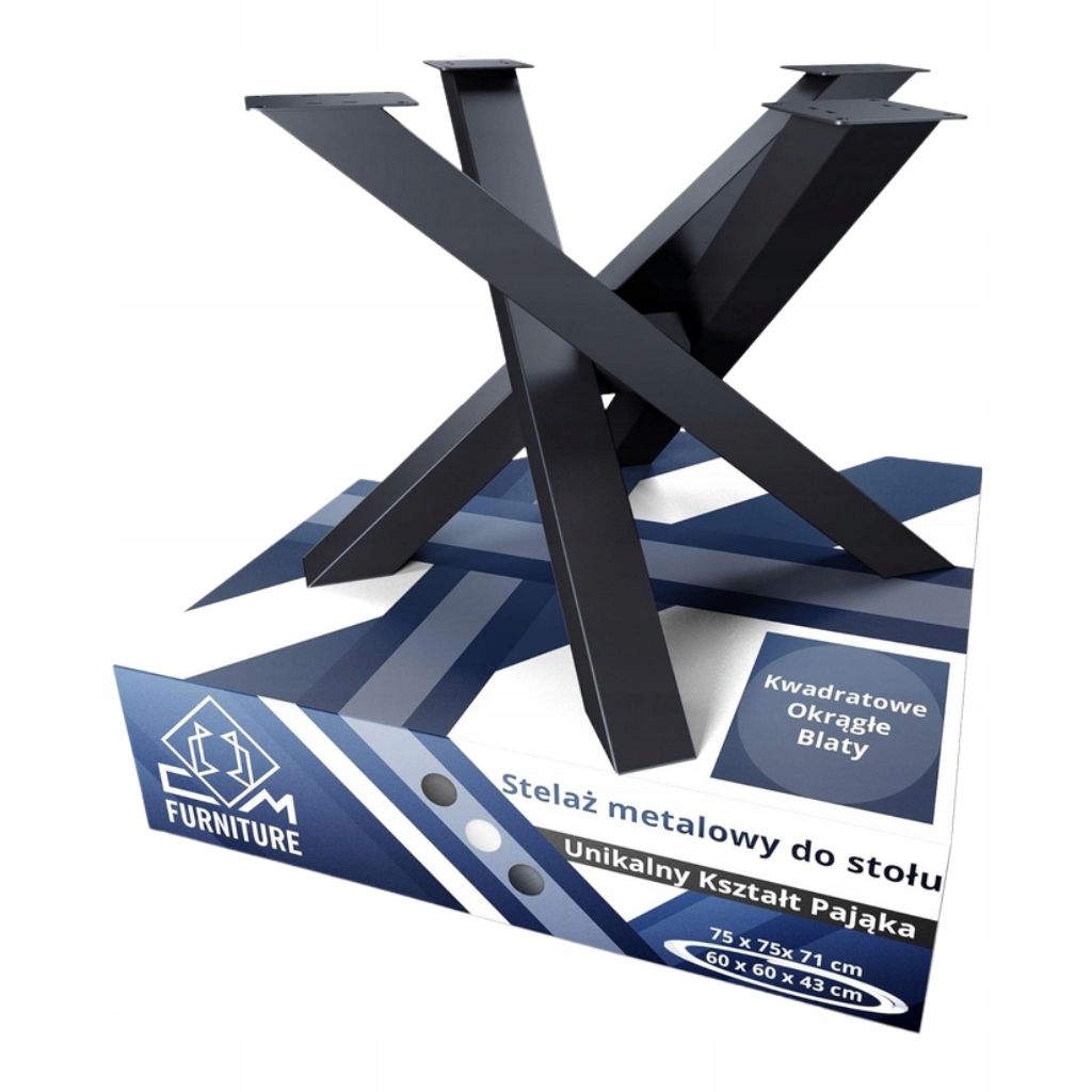 Kováčová Noha, Kovový Rám, Základňa Pre Konferenčný Stolík, Stôl, Lavicu Loft, Antracitová