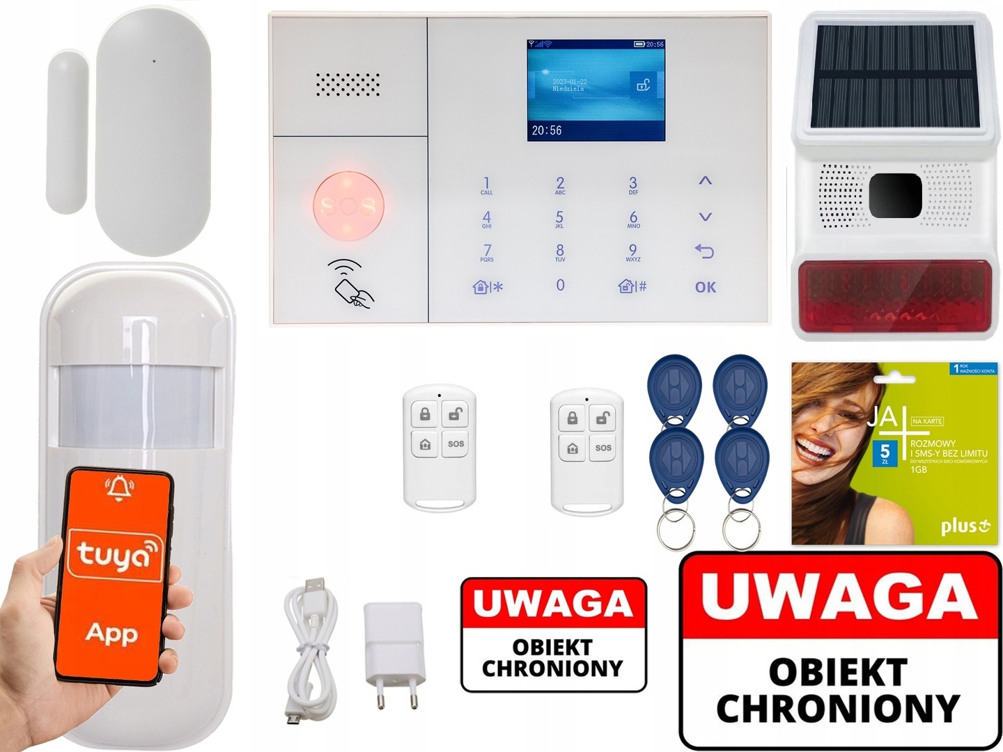 БЕСПРОВОДНОЙ GSM СИРЕНА APP ПОЛЬСКИЙ WIFI