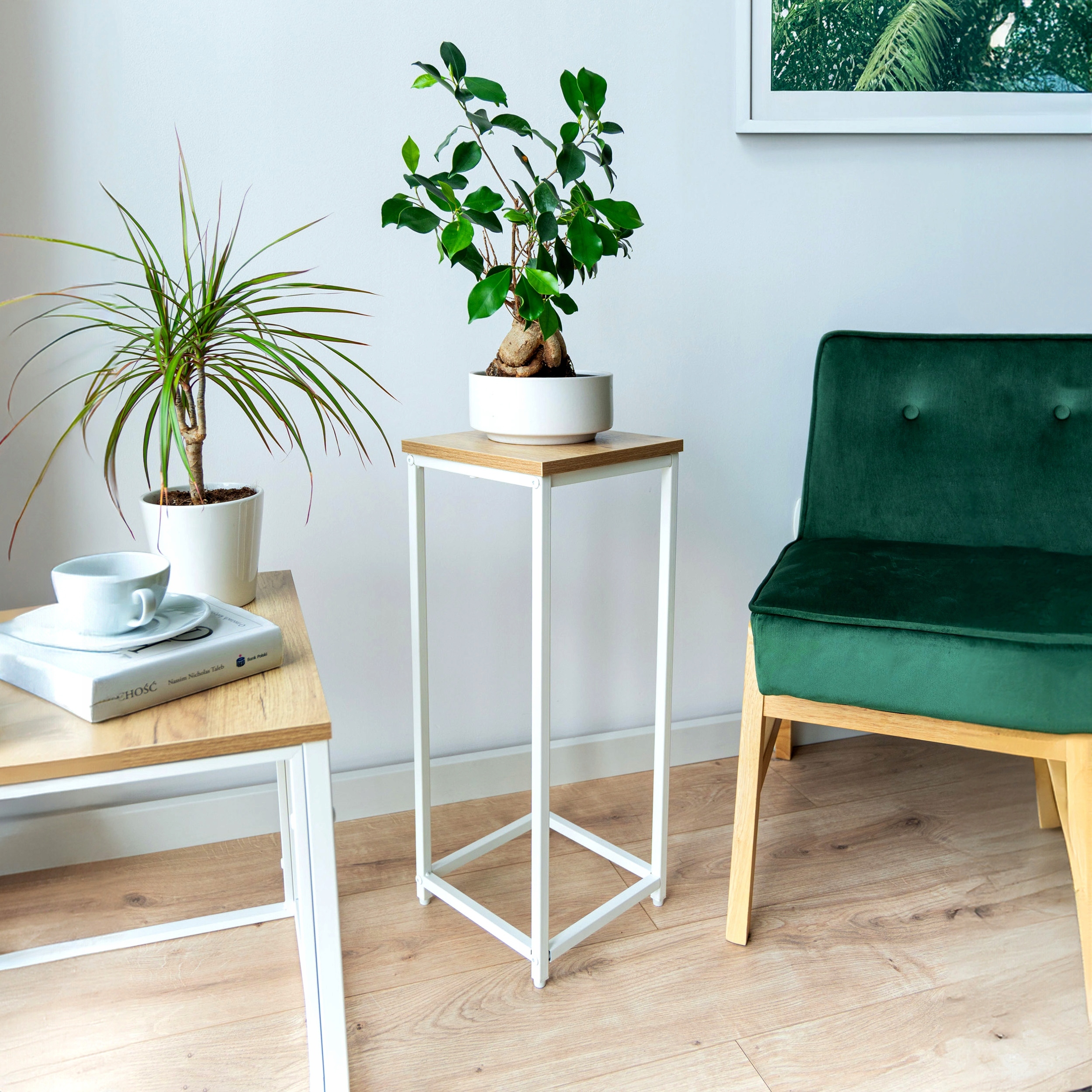 KWIETNIK STOJĄCY PODŁOGOWY METALOWY STOJAK NA KWIATY DONICZKI PÓŁKA CRAFT Stan opakowania oryginalne