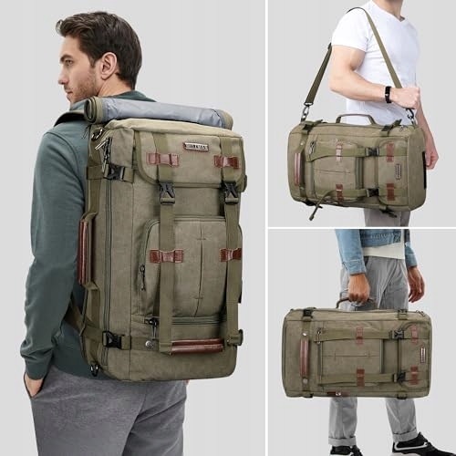 WITZMAN Plecak Podróżny Vintage Canvas Dla Mężczyzn i Kobiet Laptop 17" — miniatura 2