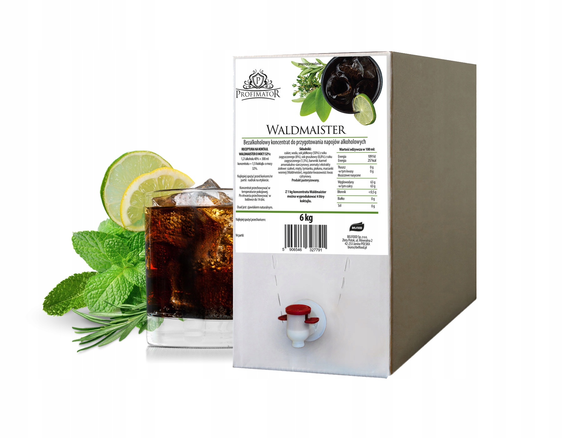 Levně Základ pro nápoje a koktejly Profimator Waldmaister Bag in box 6 kg