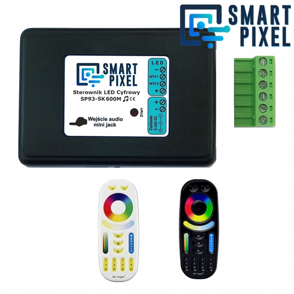 Digitálny hudobný ovládač pre Led pásky Rgbw SmartPixel SP93-SK600M 5-24V