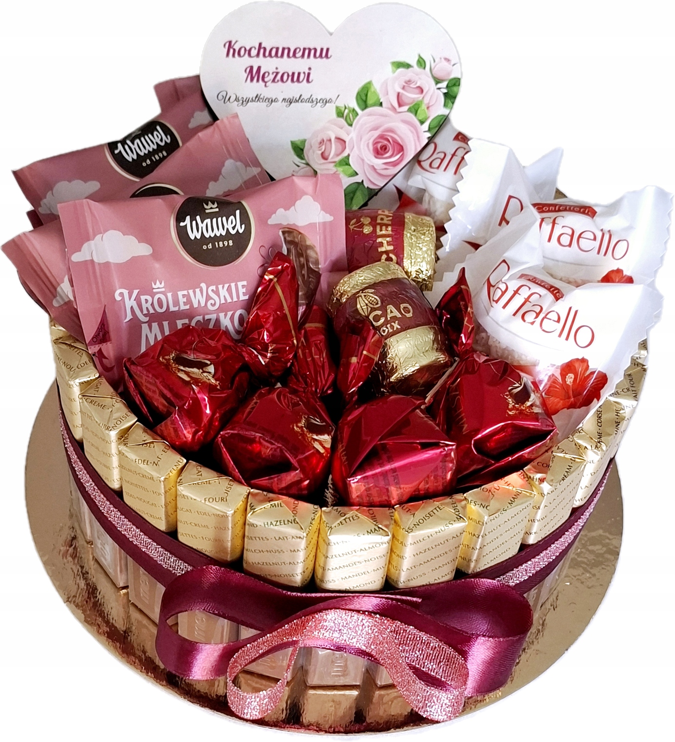 Tort Merci Zestaw Słodyczy Urodziny 40 50 60 70 Imieniny Wielkanoc