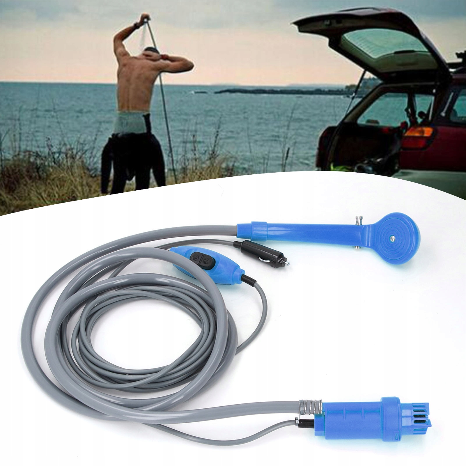 Přenosná automobilová sprcha (modrá) 24V 36W