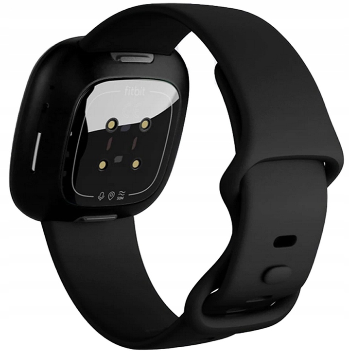 Pasek Silikonowy do FitBit Sense / Versa 3 Roz. S Kolor czarny