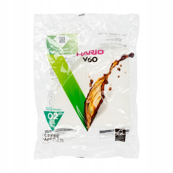 Filtry papierowe Hario V60-02 100 sztuk