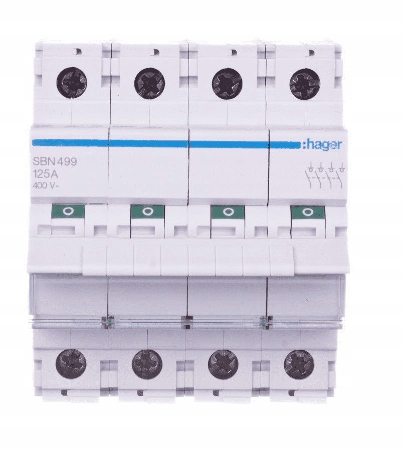 Rozłącznik modułowy Hager 4P 125A SBN499