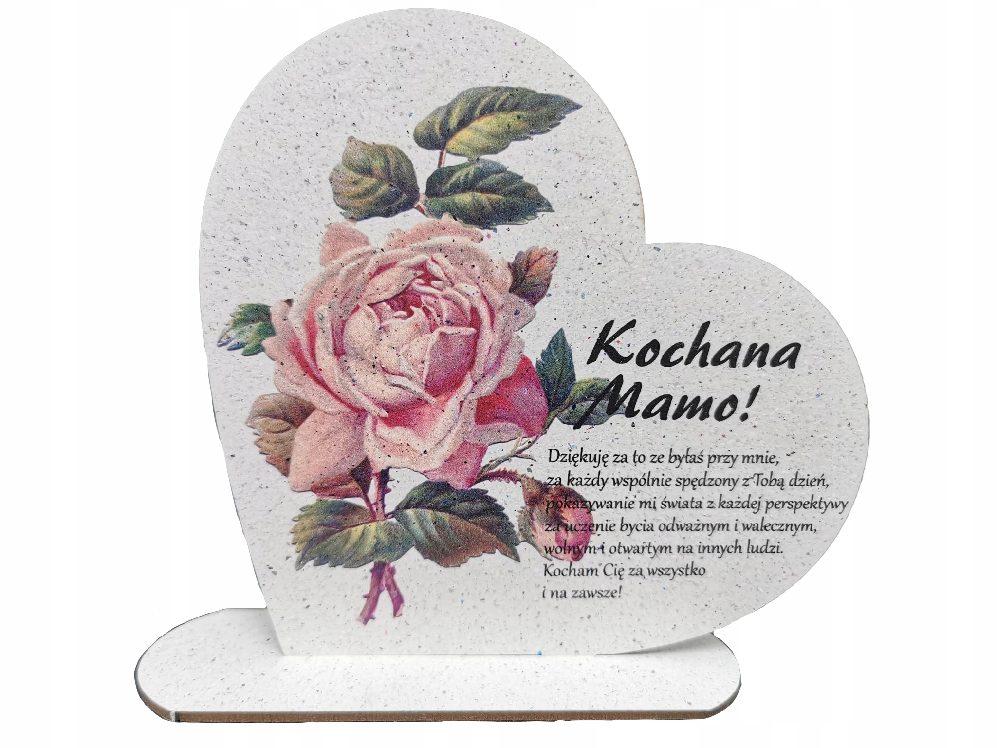 

Statuetka Serce z nadrukiem wysoka