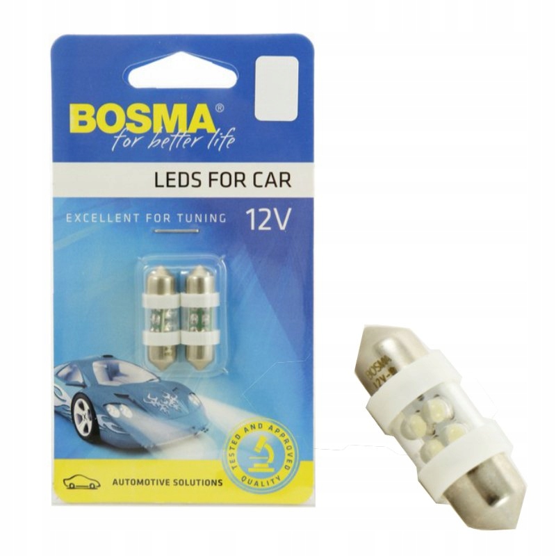 

Bosma Led 12V SV8,5 10X31 Rurka Biała 2SZT