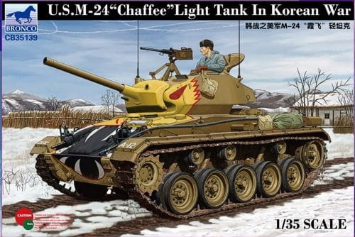 Bronco CB35139 Us M-24 lehký tank Chaffee korejský tank Měřítko 1/35
