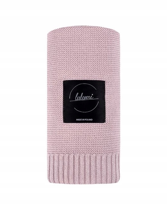 KOCYK BAMBUSOWY KOC BAMBUS 120x100 cm PUDROWY RÓŻ