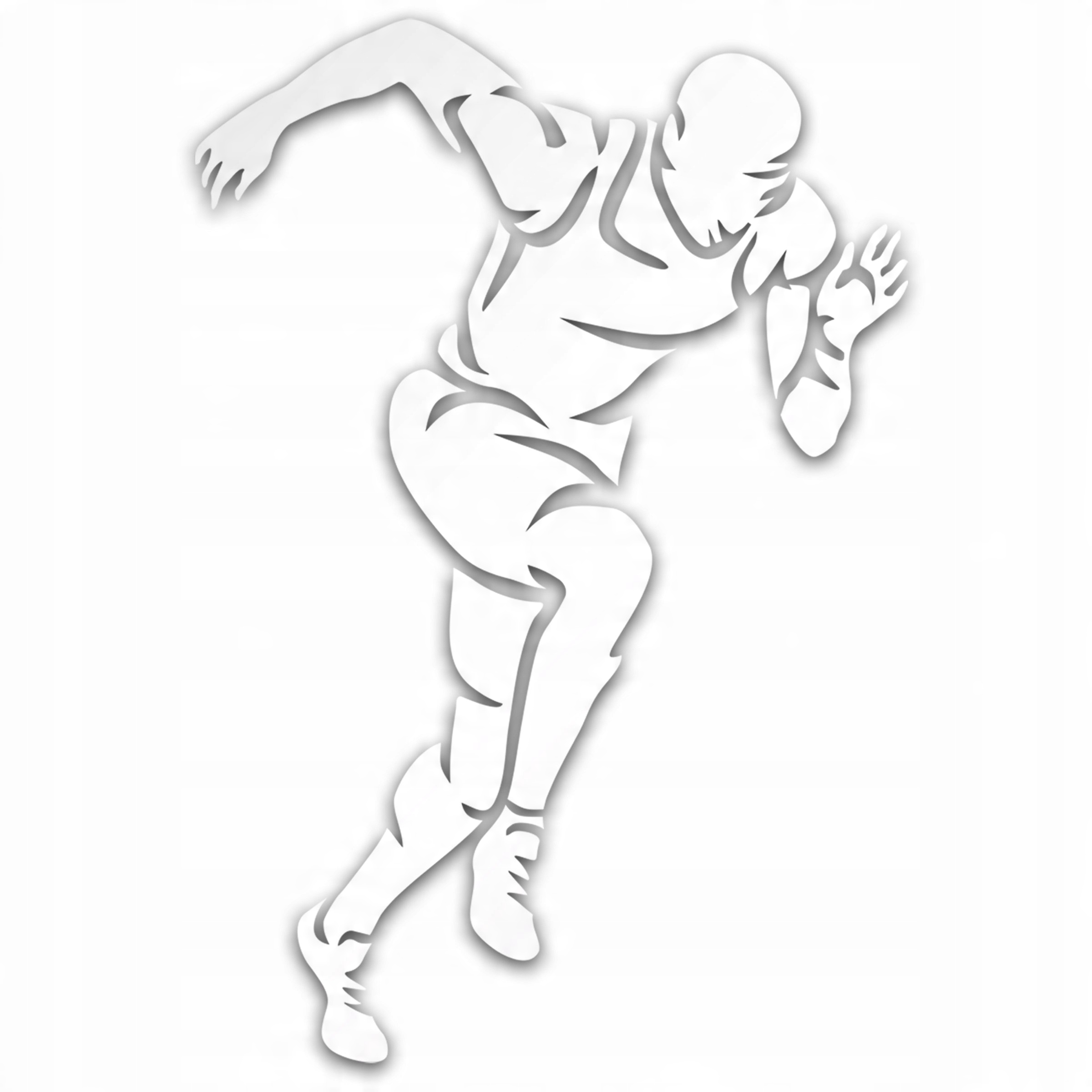 

Srebrna odblaskowa naklejka Biegacz Sprinter