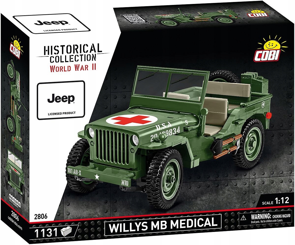 klocki Cobi 2806 Willys Mb Medical Terenowy wojskowy jeep medyczny z II Wś