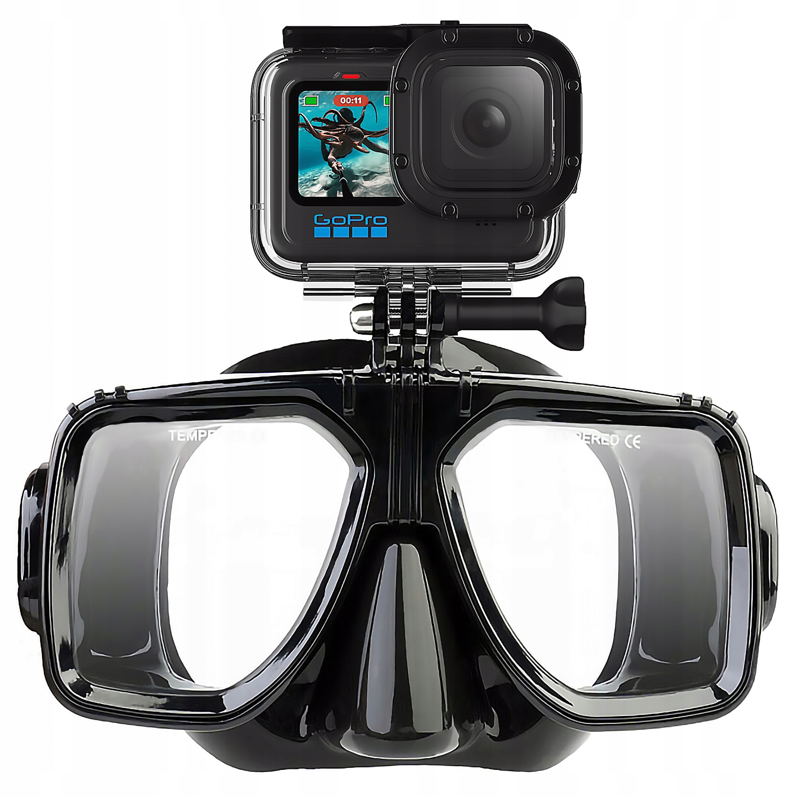 Profesjonalna Maska do nurkowania Go Pro 13 12 11 10 9 8