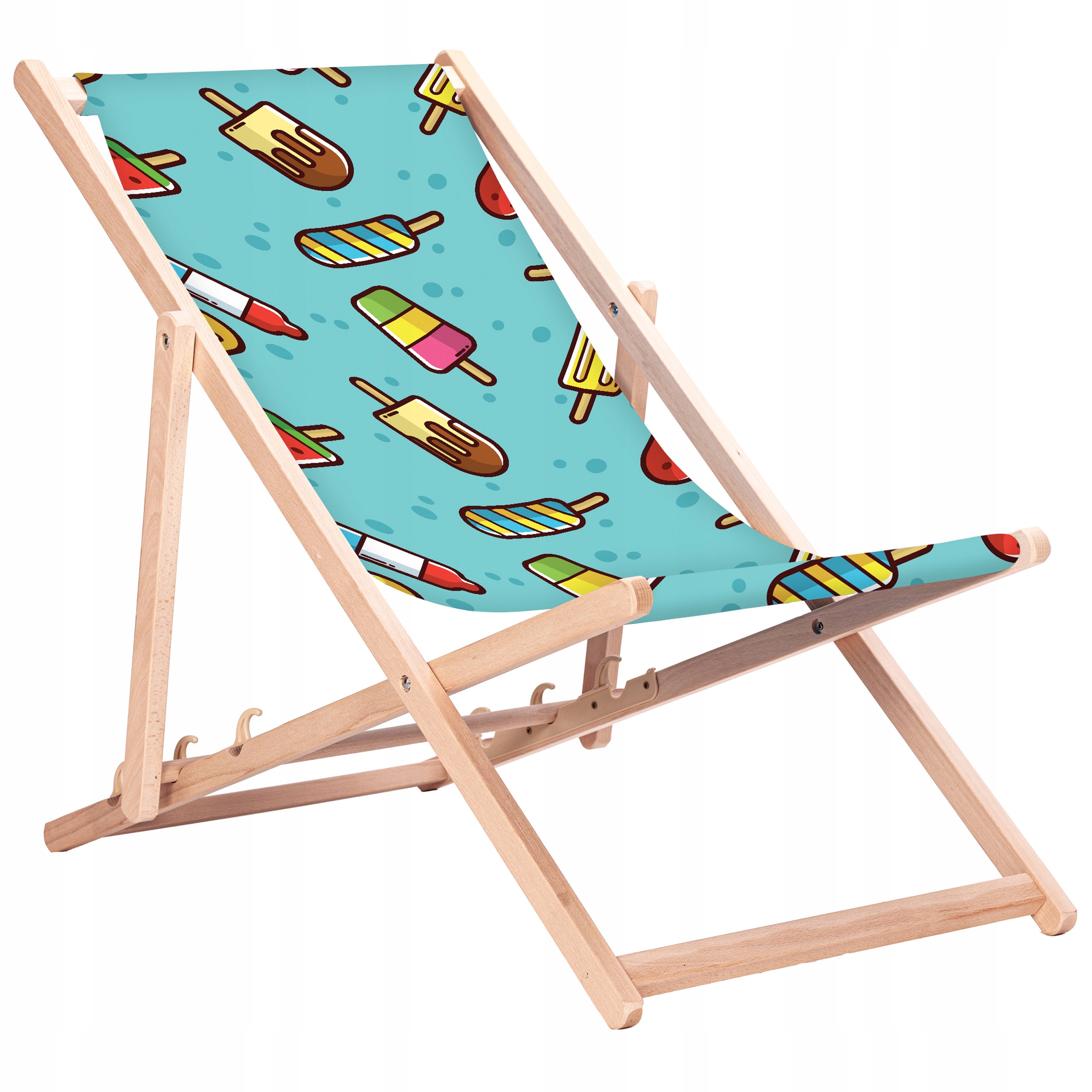 Leżak drewniany z nadrukiem Mix wzorów KN18