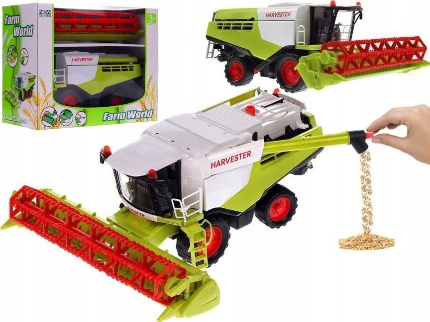 Duży Kombajn do Zboża ZBOŻOWY Ruchome Elementy