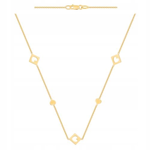 Ankrový náhrdelník zdobený plechovými prvky vyrobený ze zlata 585