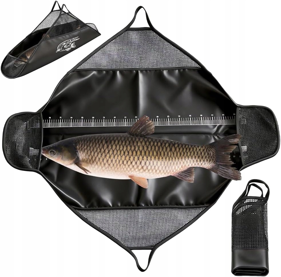 Podložka Na Odháčkování Ryb 120×65 CM S Odměrkou A Držadly Pro Vážení