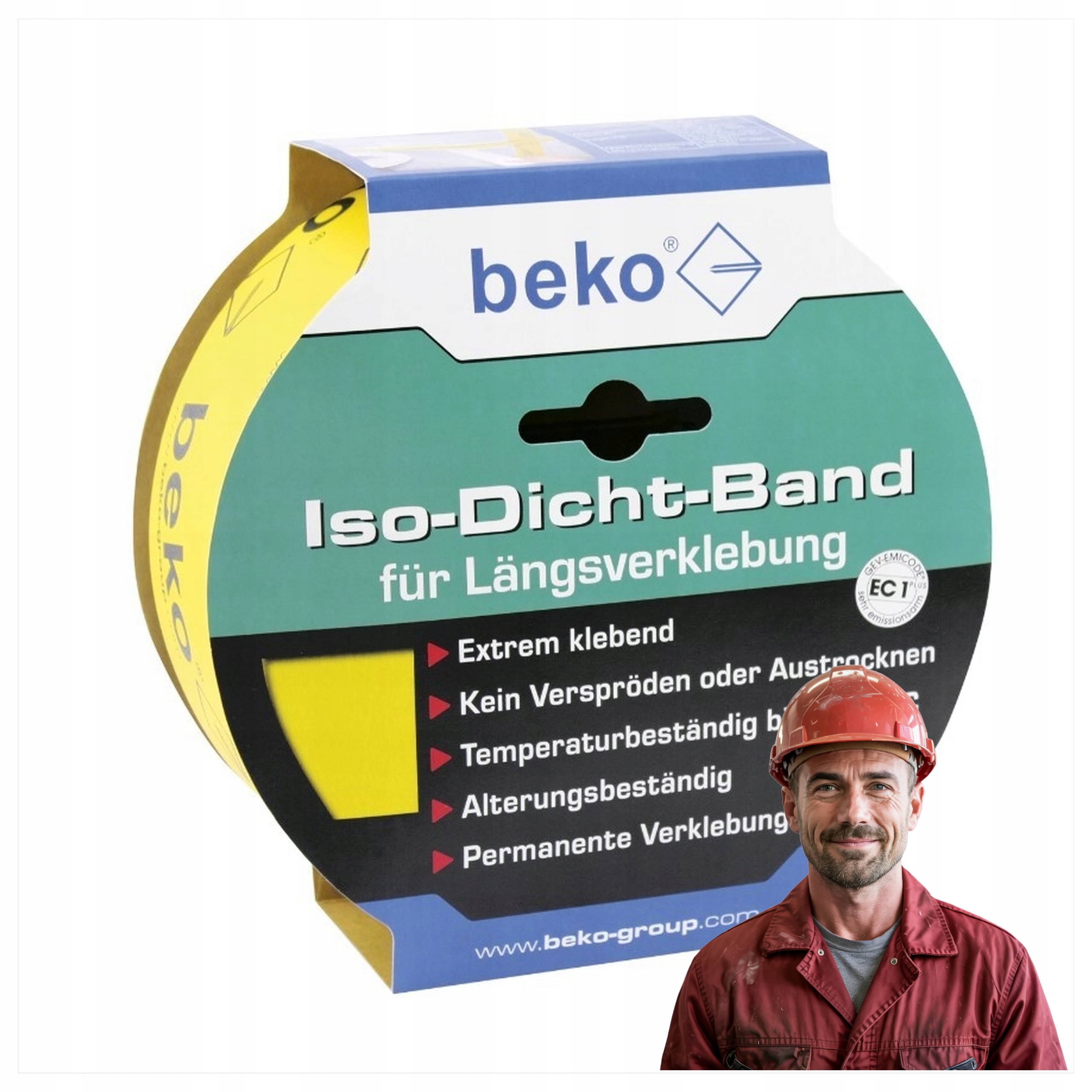 Spojovací páska Beko Iso-dicht žlutá 60mm x 40mm