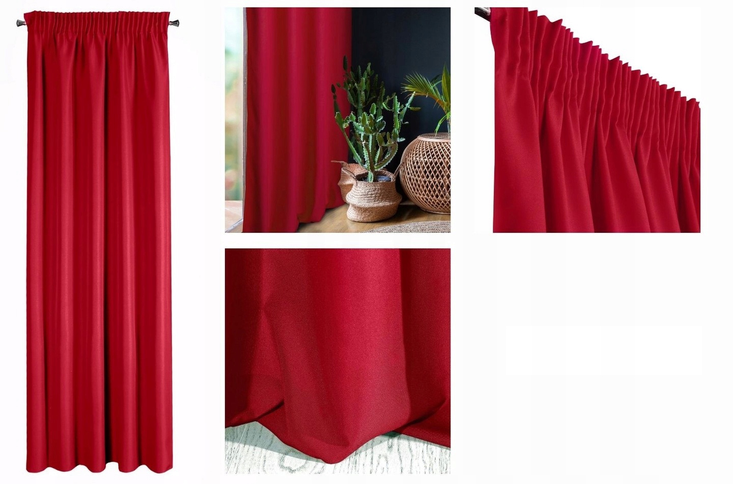 Gotowe zasłony na żabki PIĘKNE KOLORY Eurofirany 140x250 cm Materiał poliester