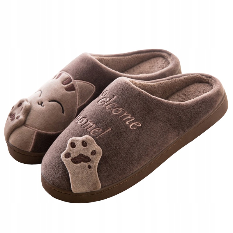 

Papcie Kapcie Damskie Welcome Home z kotem 42/43