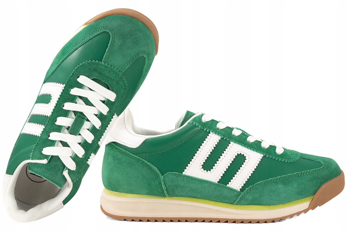 Filippo DP7686 Kožené Dámské Sportovní Polobotky Tenisky zelené 39