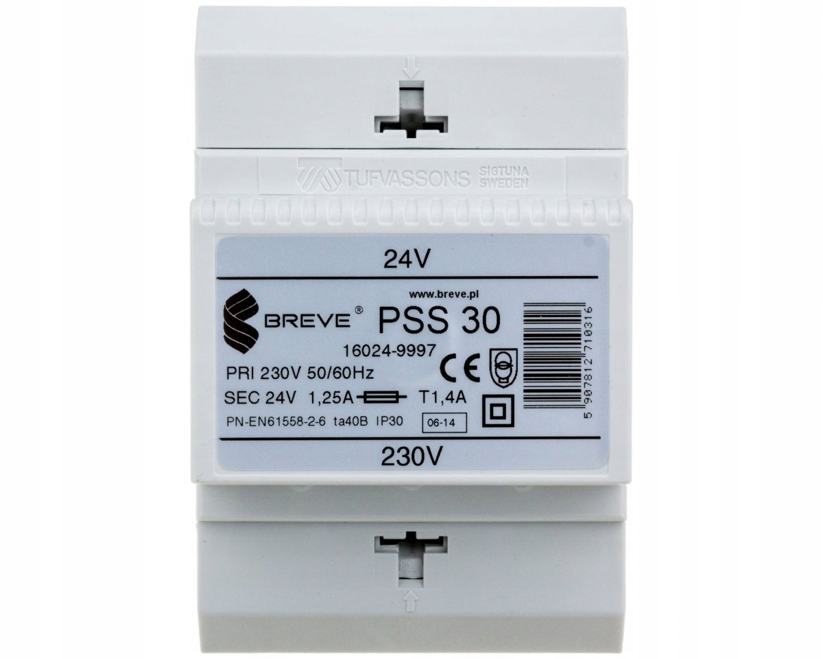 

Transformator 1-fazowy Pss 30VA 230/24V