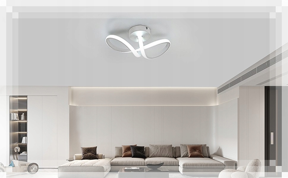 LAMPA SUFITOWA PLAFON LED ŻYRANDOL NOWOCZESNE 16W 6500K DO SALONU Zasilanie sieciowe