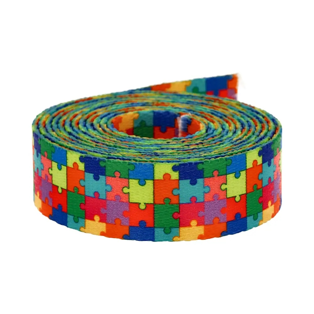 Popruh s potiskem Sublimace Puzzle 48 m hladká 1,7 mm – 20 mm