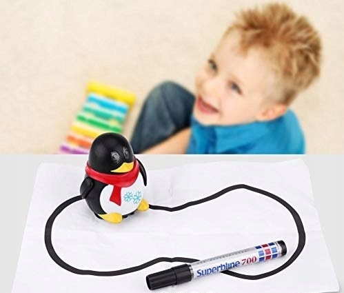PINGWIN Jeździ Po Linii INDUKCYJNY + MAGICZNY DŁUGOPIS Wiek dziecka 3 lata +