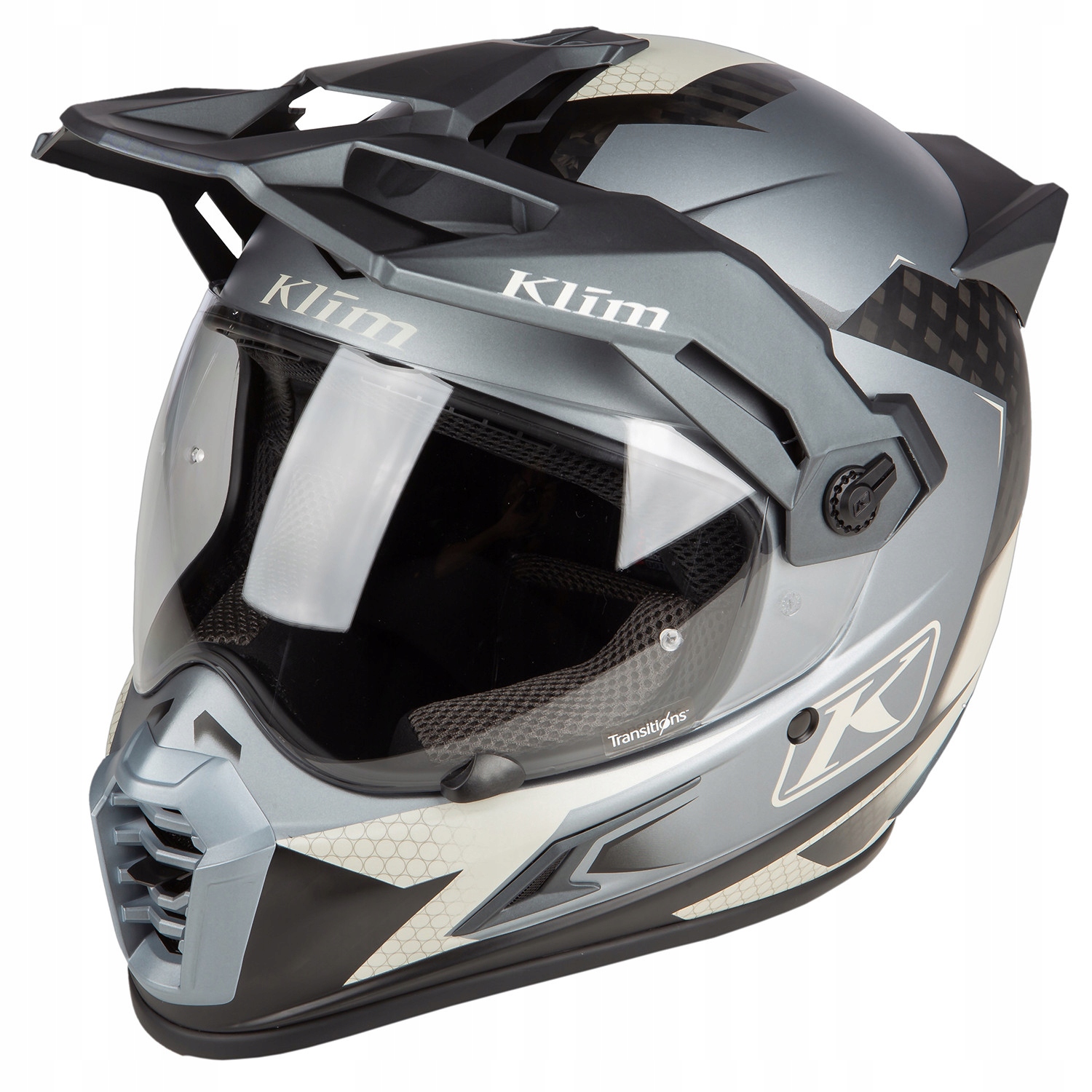 Klim Krios Pro Charger Grey Motocyklová prilba duálna
