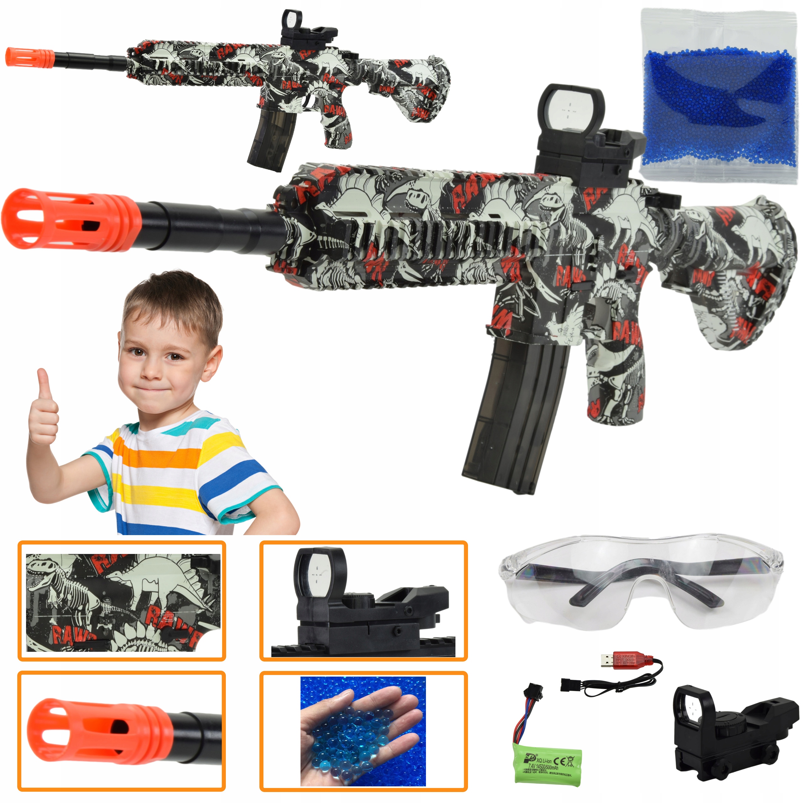 

Automat Karabin 2W1 Pistolet Na Kulki Żelowe Orbiz