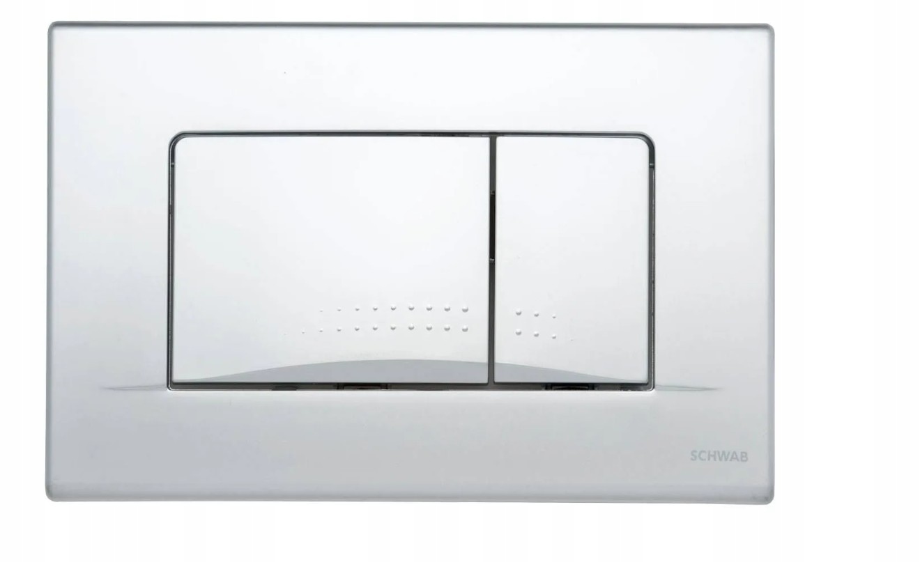 Splachovací tlačítko Dots Duo, matný chrom 257427 Schwab