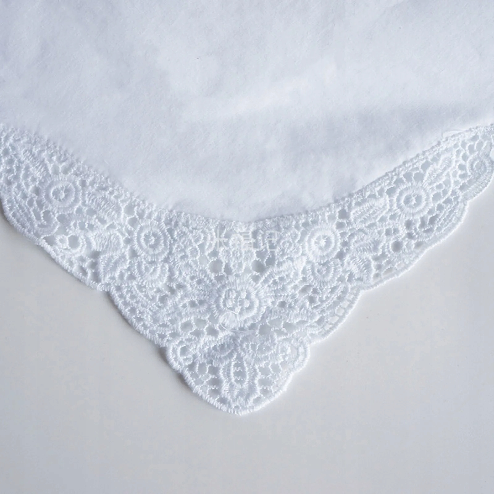 3/6Pcs Lace White Square Useful Handkerchief Marka bez marki
