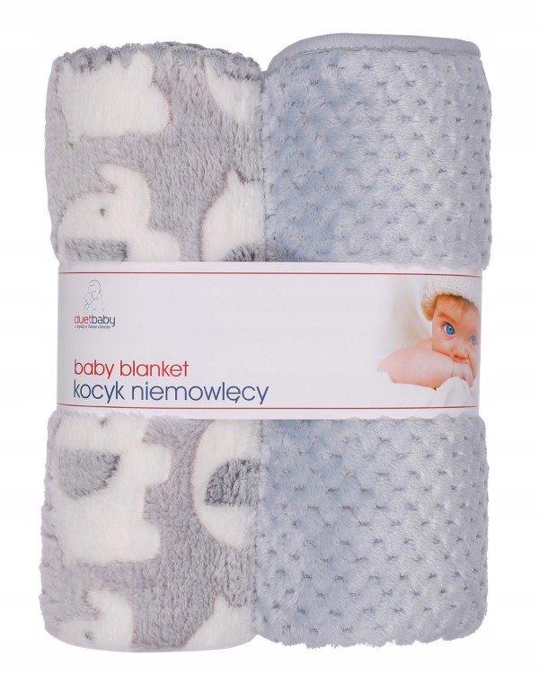

DuetBaby Kocyk Coral 2-pak 80 x 90 cm szary