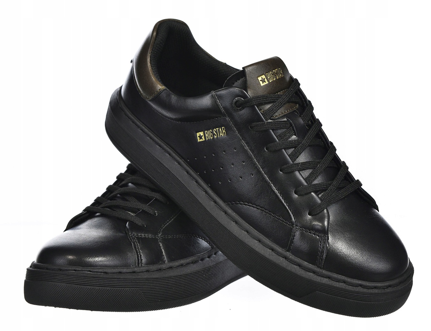 Buty męskie skórzane Big Star sneakersy sportowe UU174291 czarne 44