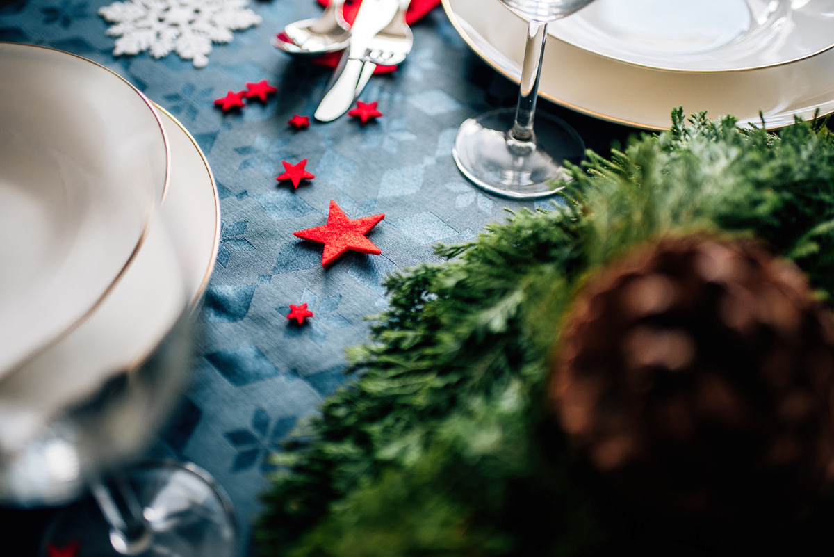 Etui sztućce stół filc Boże Narodzenie dekoracja C Marka Atlango