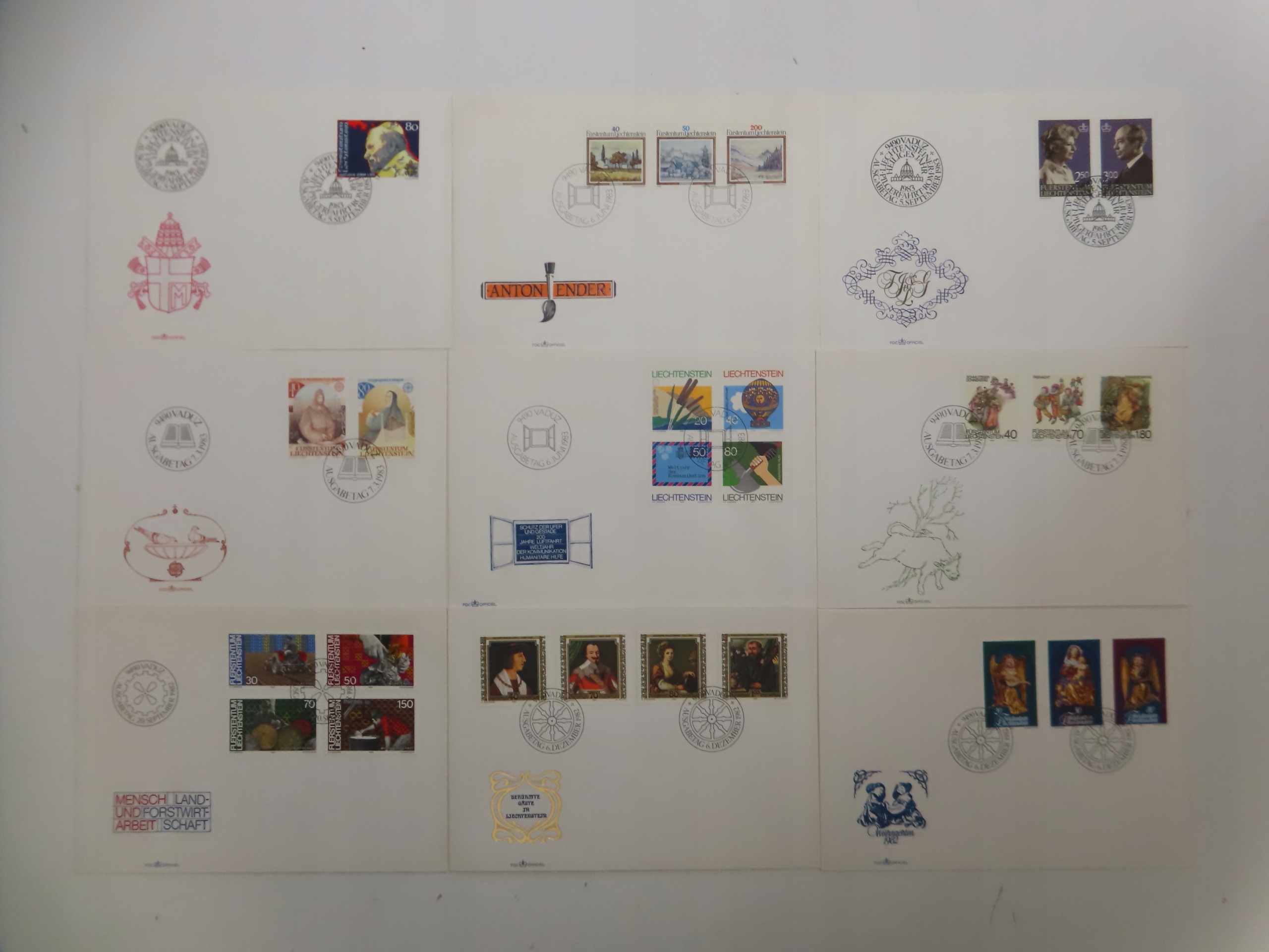 FDC Lichtenstein kas. B9523