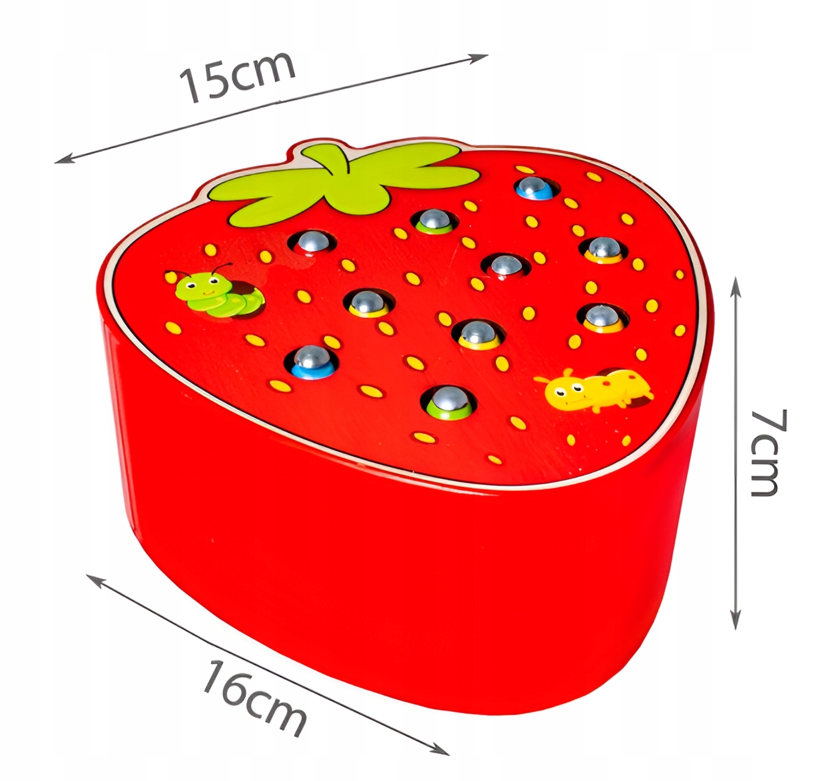 GRA ZRĘCZNOŚCIOWA DLA DZIECI DREWNIANA TRUSKAWKA ZŁAP ROBACZKA ZABAWKA Kod producenta GRA ZRĘCZNOŚCIOWA GRY ZABAWKI ZRĘCZNOŚCIOWE