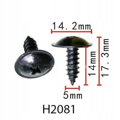 SPINKI WKRĘTY ŚRUBY MONTAŻOWE HYUNDAI TUCSON I40 1249305147B Producent części S-CAR