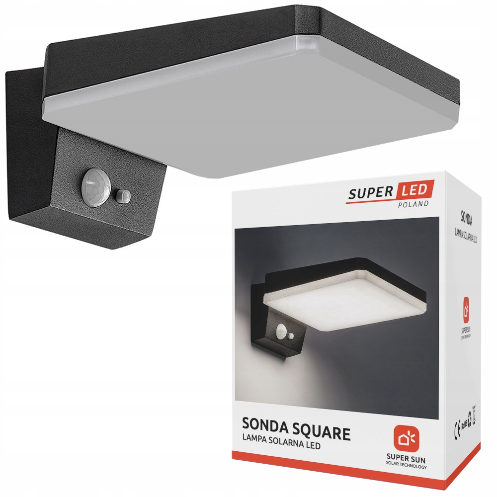 Lampa Solarna Kinkiet Led Czujnik Ruchu Zmierzchu Mocny 600 lm