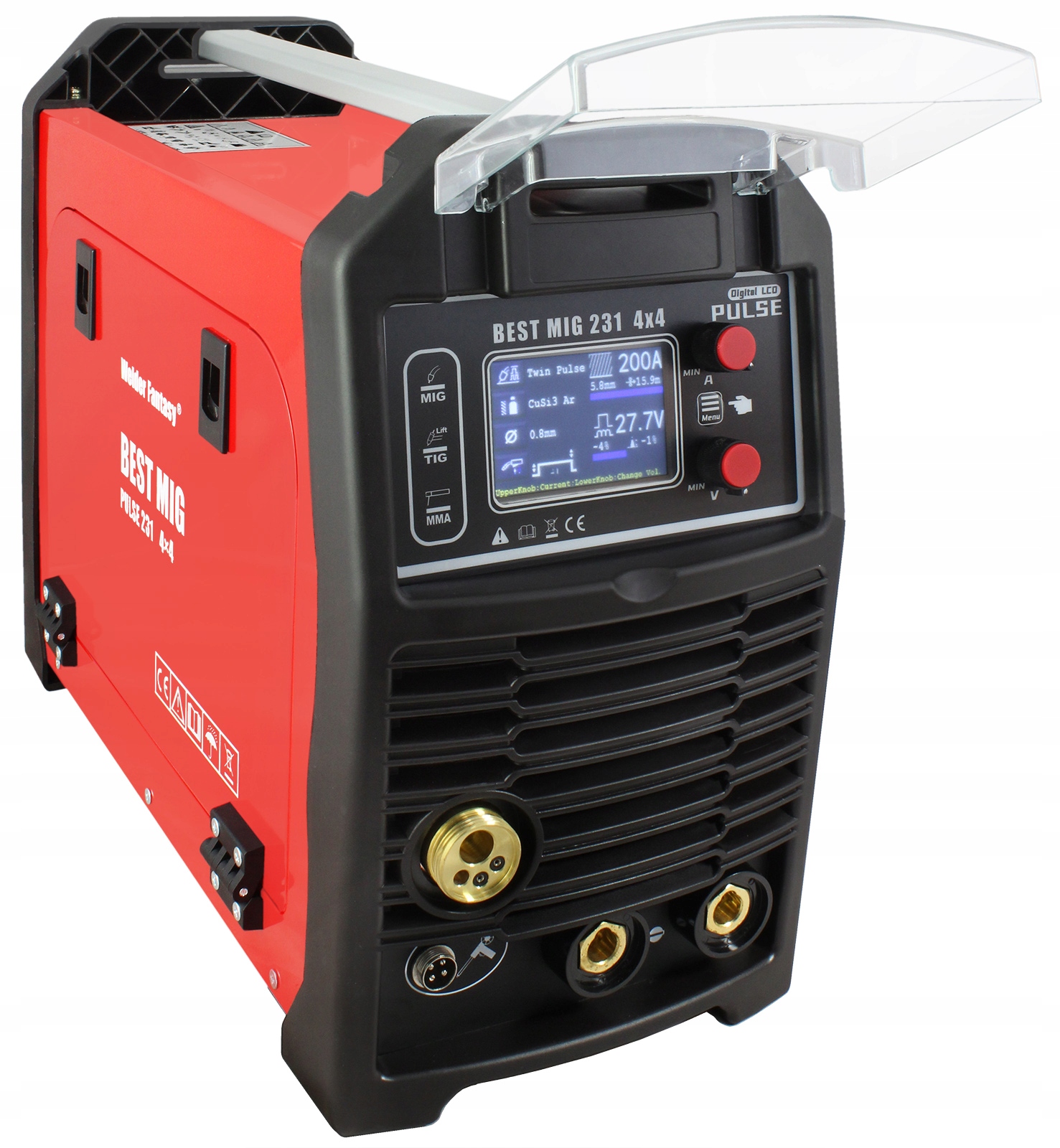 PÓŁAUTOMAT SPAWALNICZY MIGOMAT BEST MIG 231 PULS SPOT PRZYŁBICA SPAWALNICZA EAN (GTIN) 5906150834739